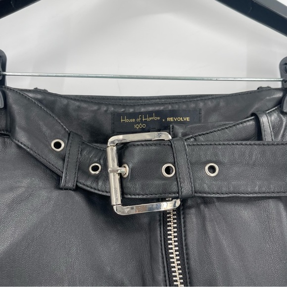 House of Harlow 1960 x REVOLVE Tori Leather Mini Moto Skirt - Picture 5 of 11
